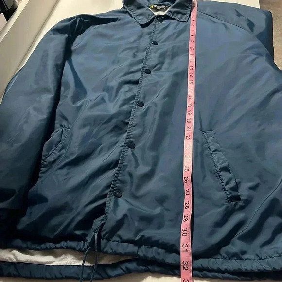 Imperfect vintage Sears windbreaker jacket XL button down pockets elastic cuffs - Picture 9 of 10